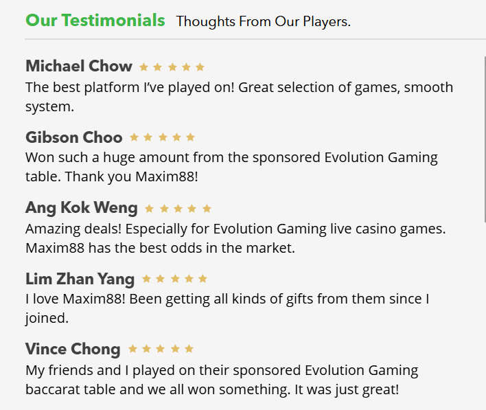 Maxim88 - Testimonials Players - maxim888a