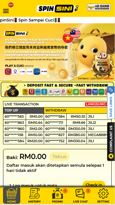 SpinSini - Homepage - maxim888a