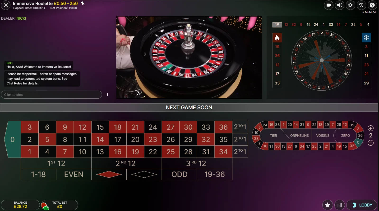 Immersive Roulette - Interface - maxim888a