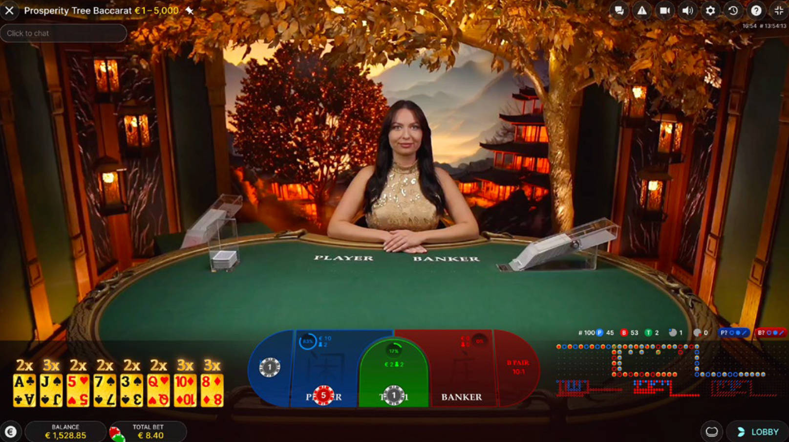 Prosperity Tree Baccarat- Interface - Maxim88a