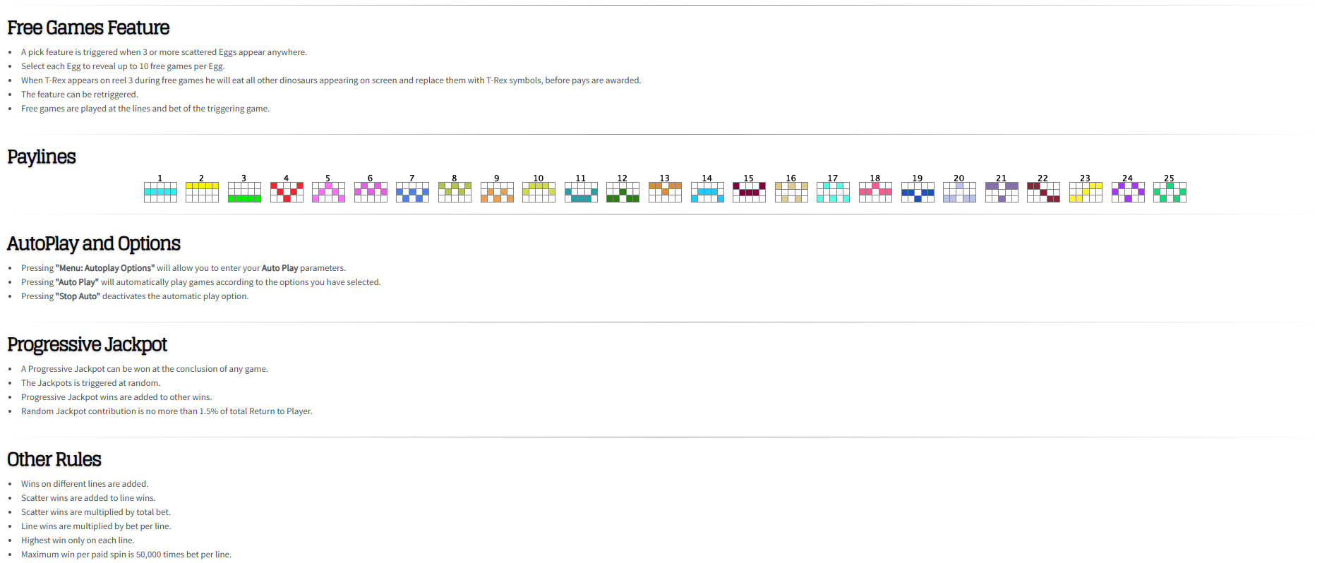 T-Rex Slot - Game Features - Maxim88a