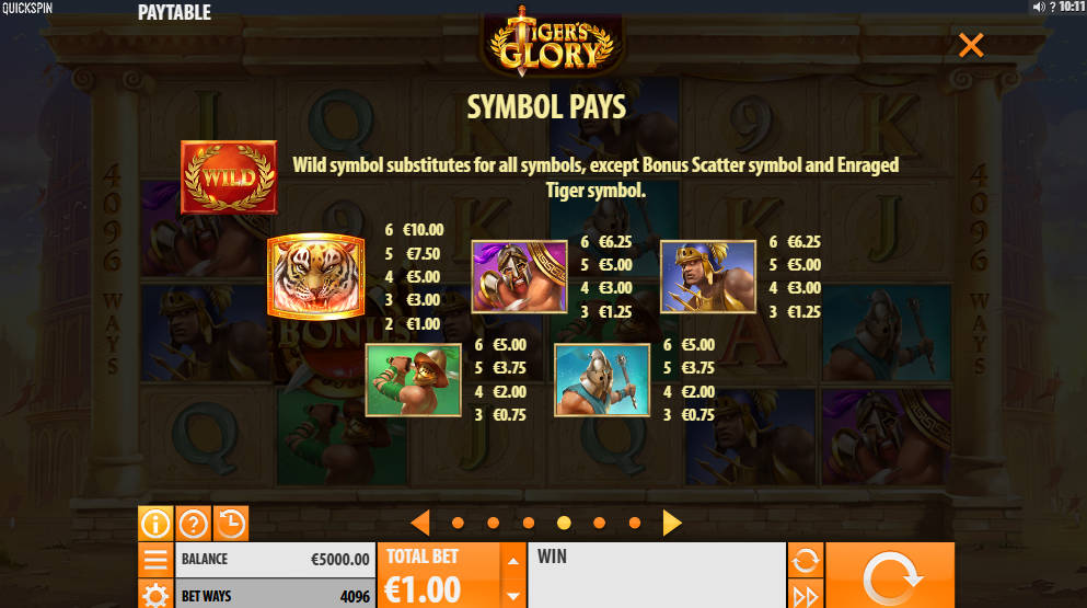 Tiger’s Glory Slot - Symbols - bigwin888m