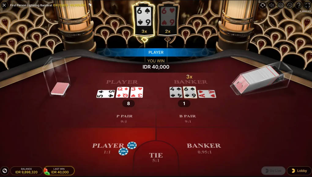 First Person Lightning Baccarat - Gameplay - maxim88a