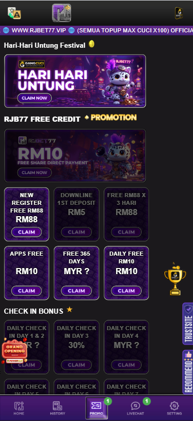 RJBET77 - Promotion - maxim888a